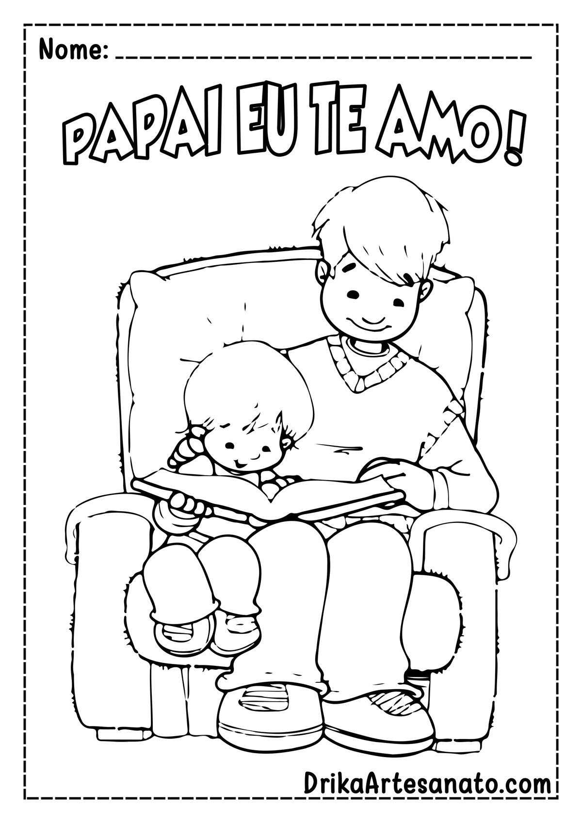 Desenho de Dia dos Pais Infantil