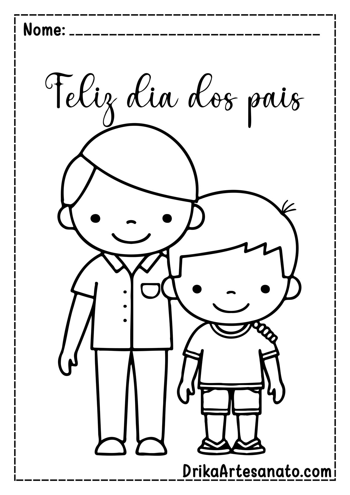 Desenho de Dia dos Pais Simples