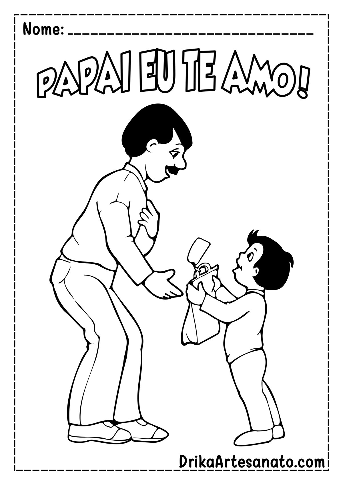 Desenho de Dia dos Pais Fácil