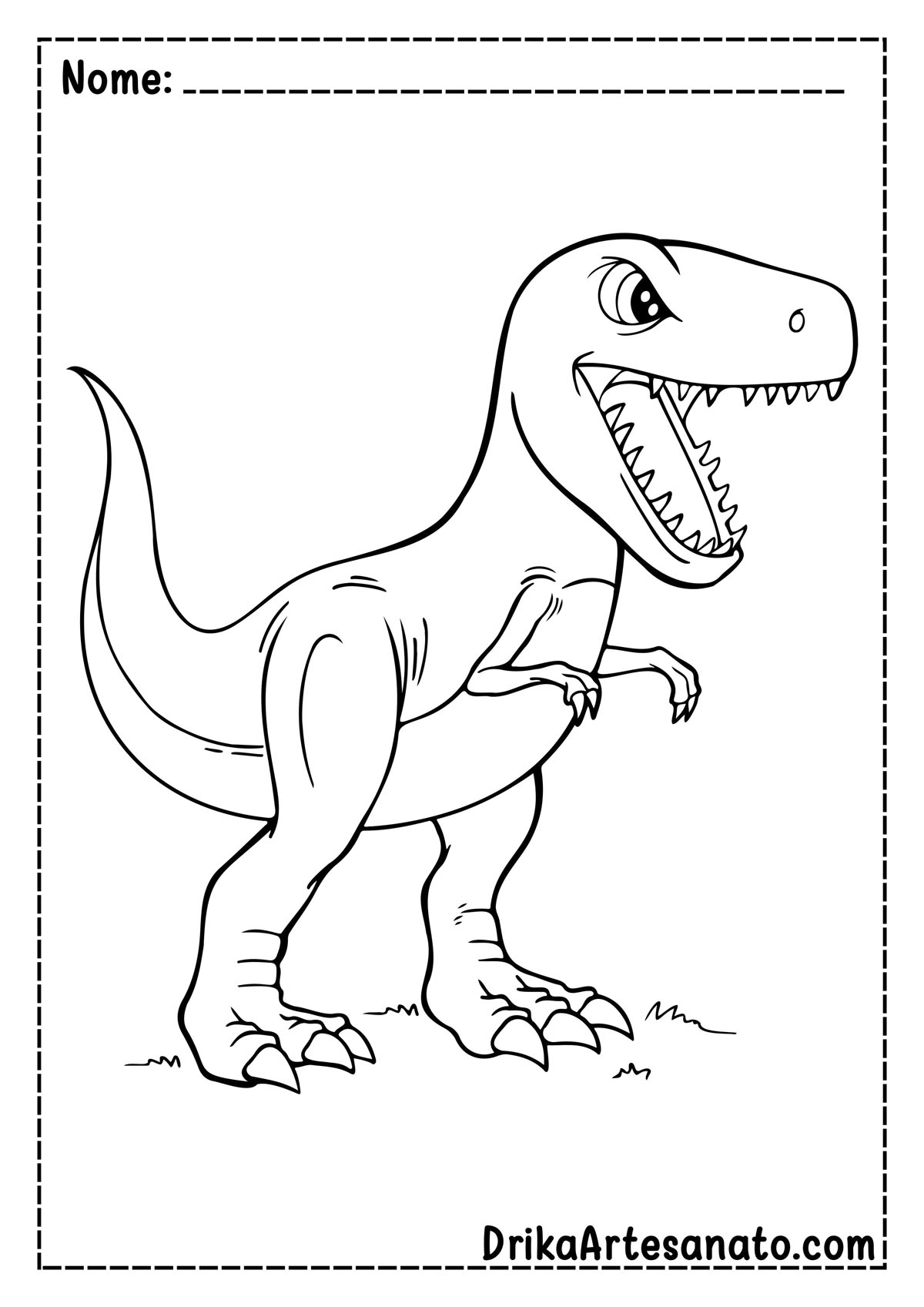 Desenho de Dinossauro para colorir