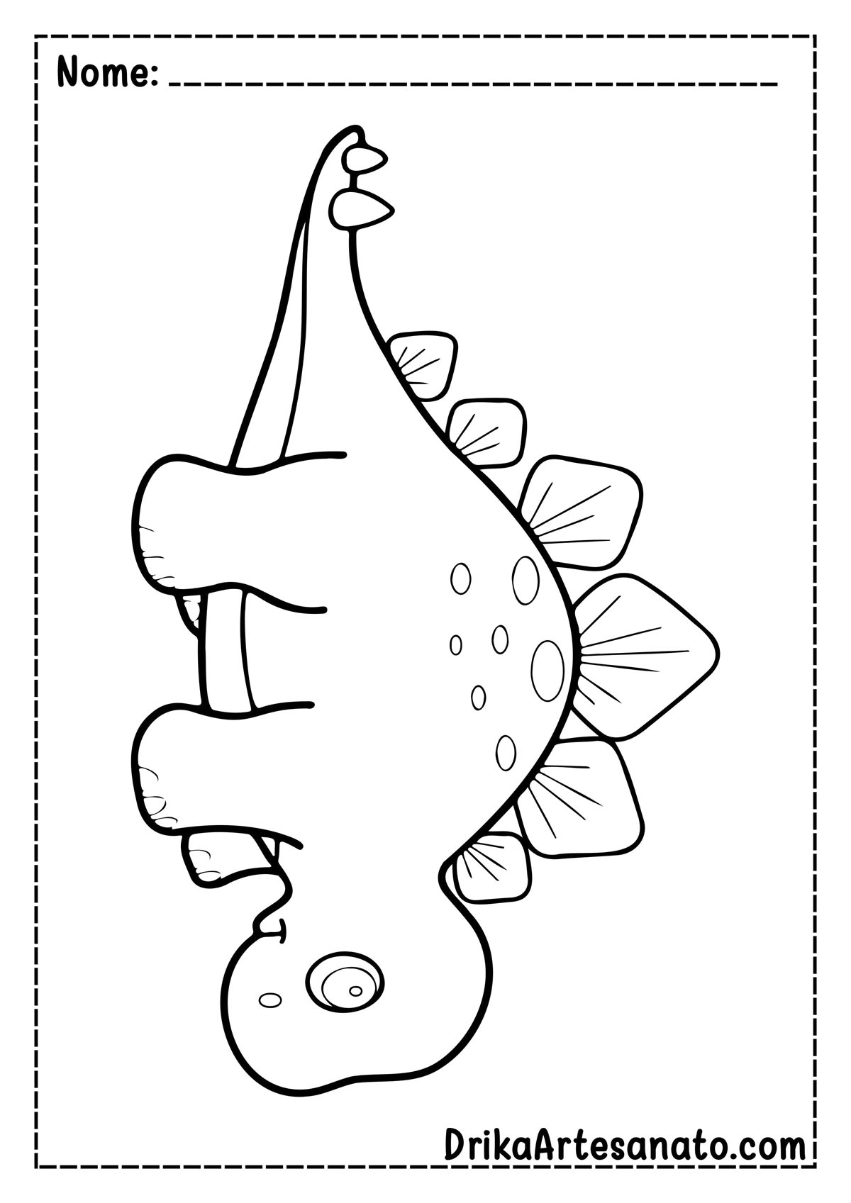 50 Desenhos de Dinossauros para Colorir Grátis em PDF