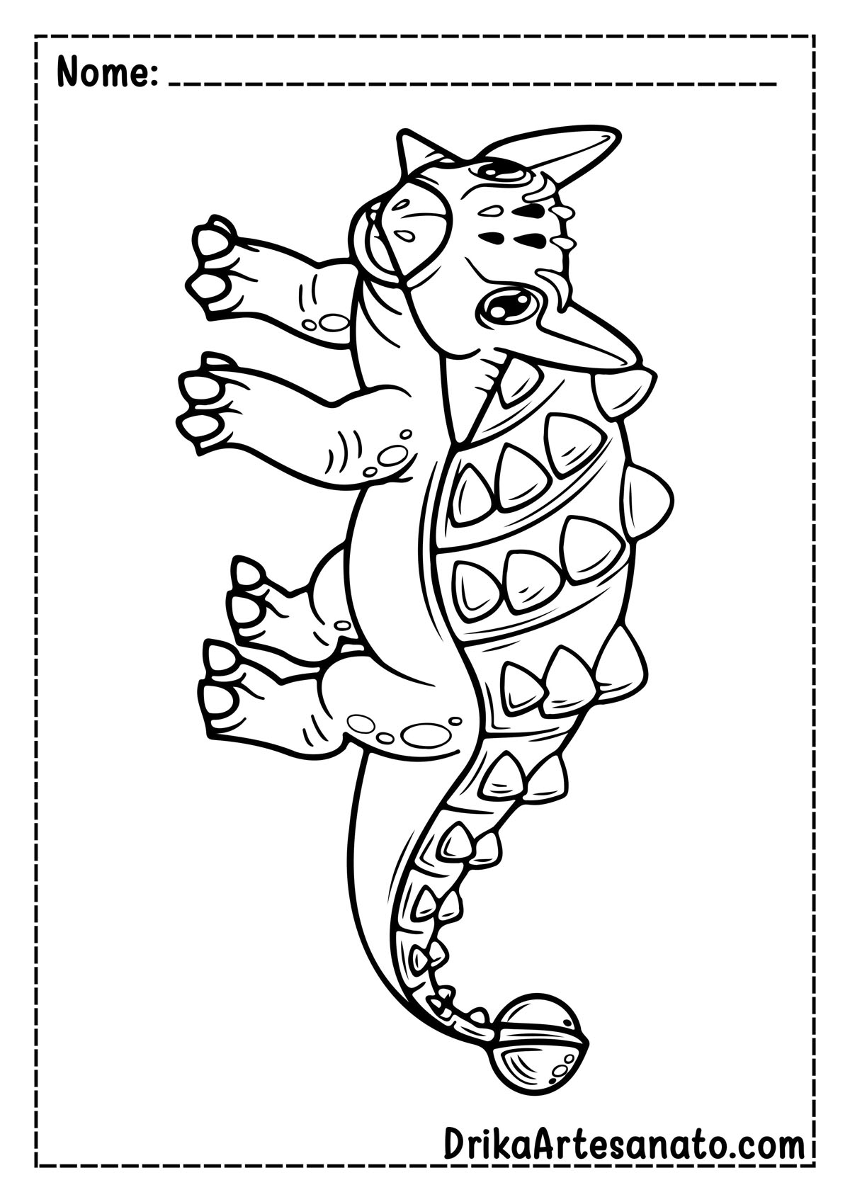 50+ Desenhos de Dinossauros para colorir