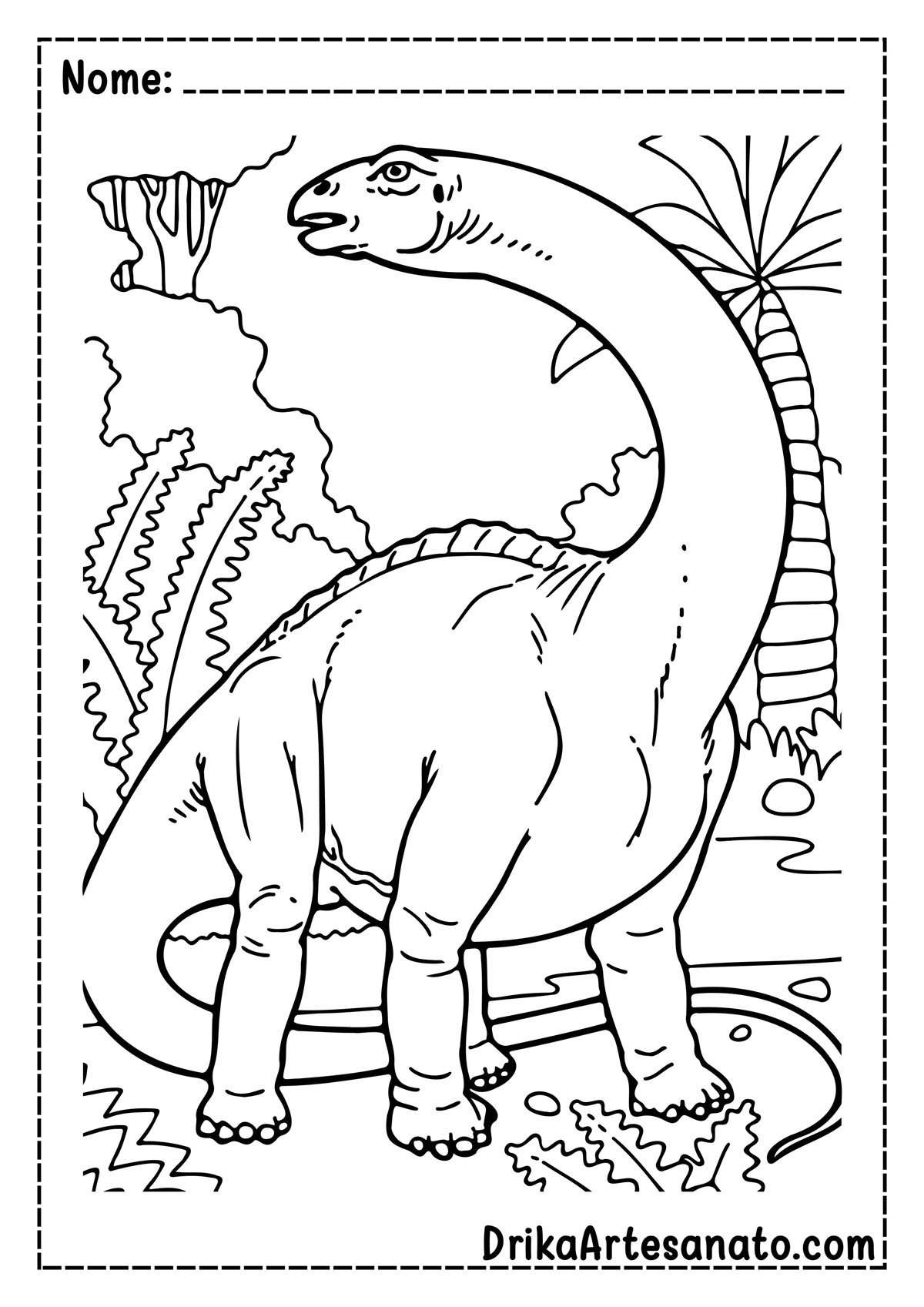 50+ Desenhos de Dinossauros para colorir - Dicas Práticas