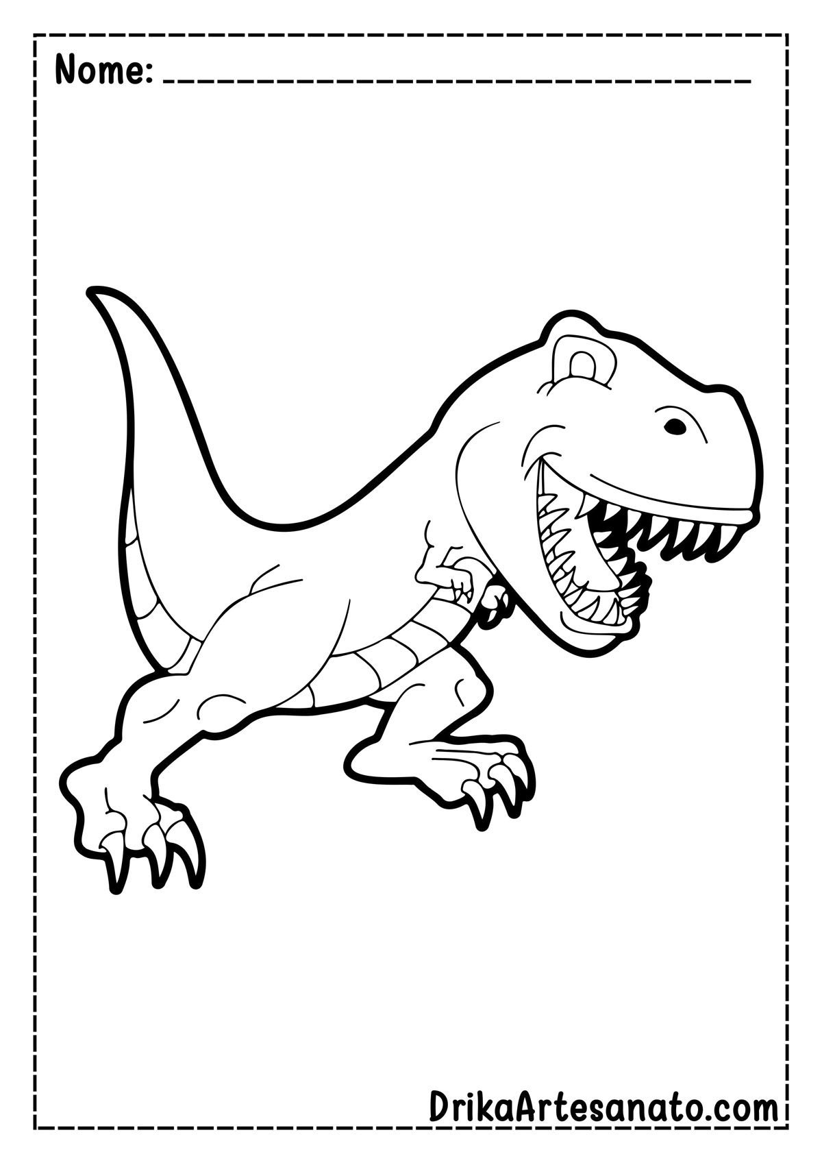 50 Desenhos de Dinossauros para Colorir Grátis em PDF