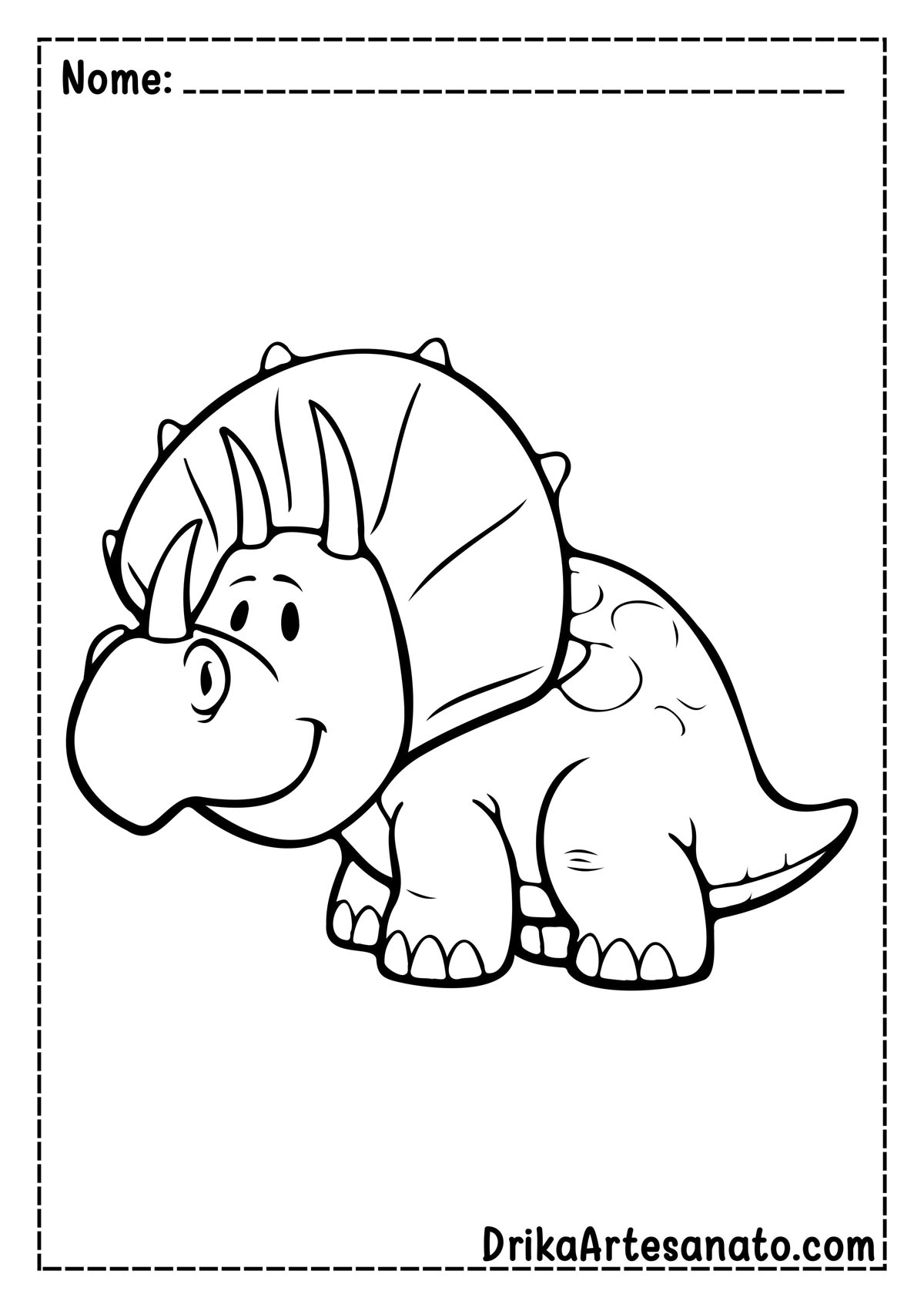 Desenho de Dinossauro Infantil para Colorir