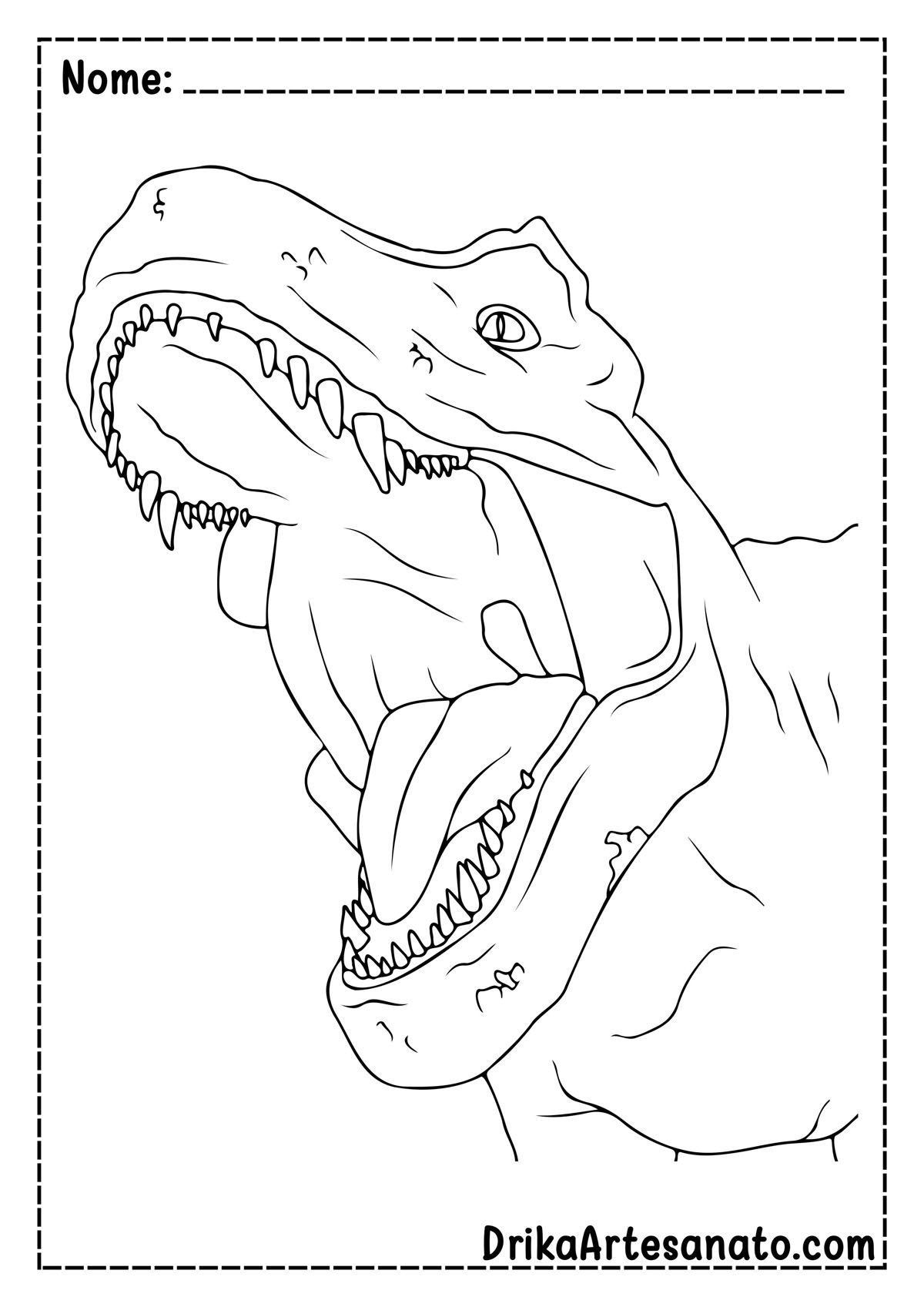 Desenho de Dinossauro Rex para Colorir