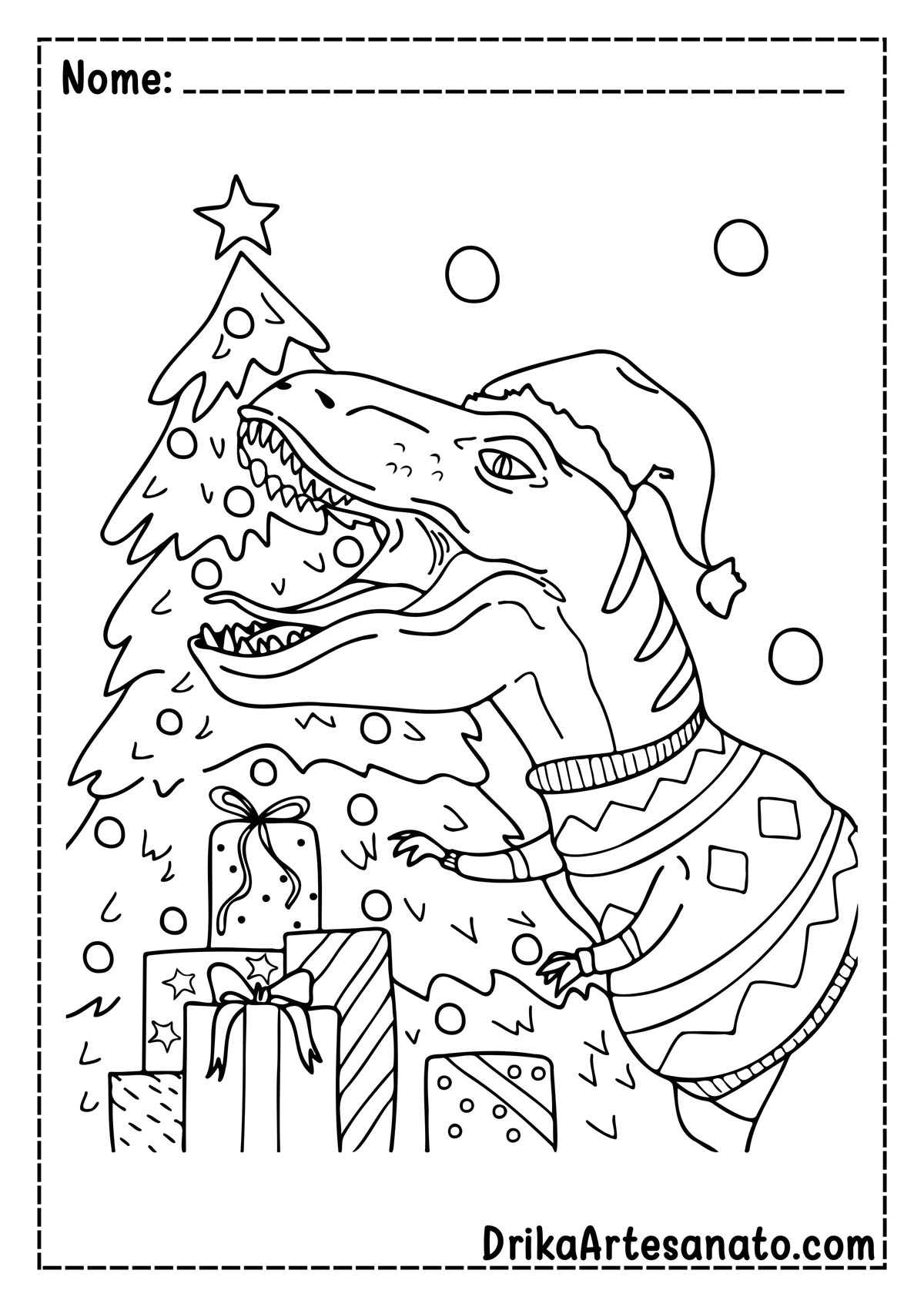 Desenho de Dinossauro para Imprimir