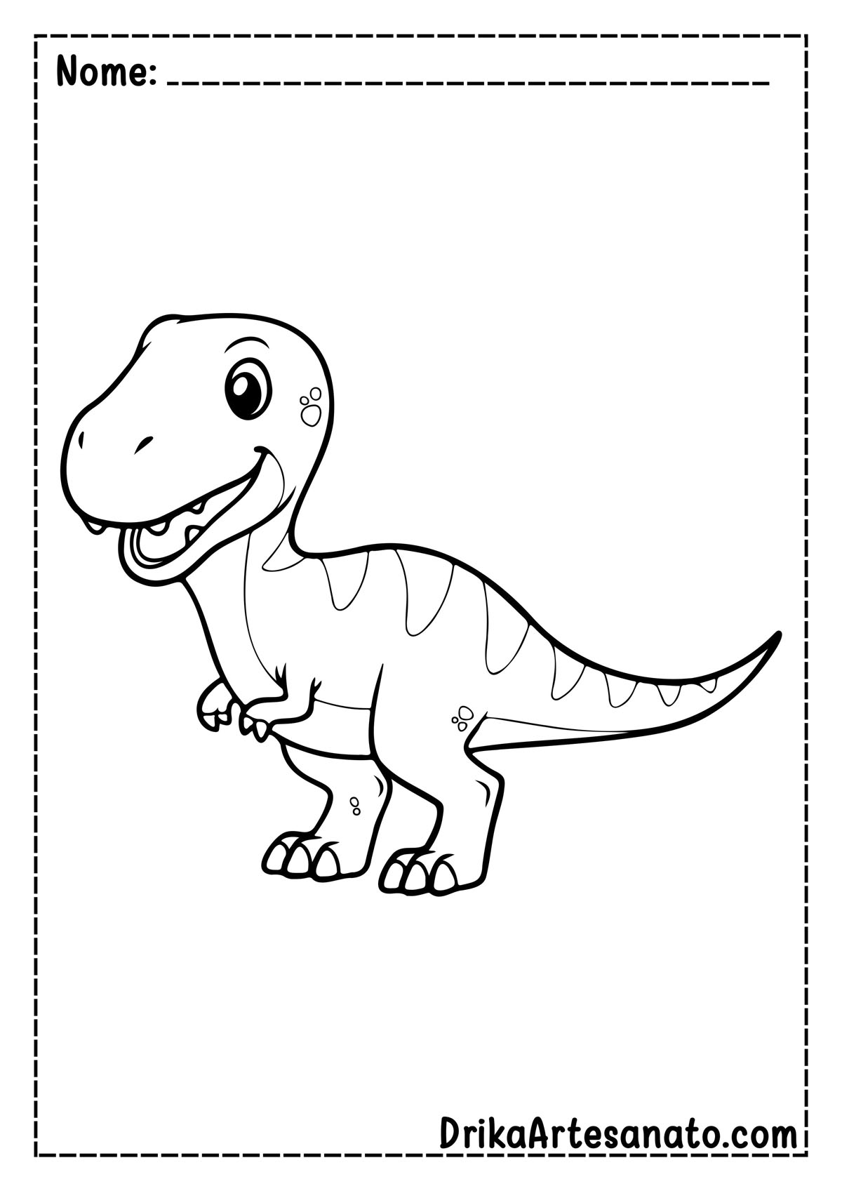 Desenho de Dinossauro para Pintar