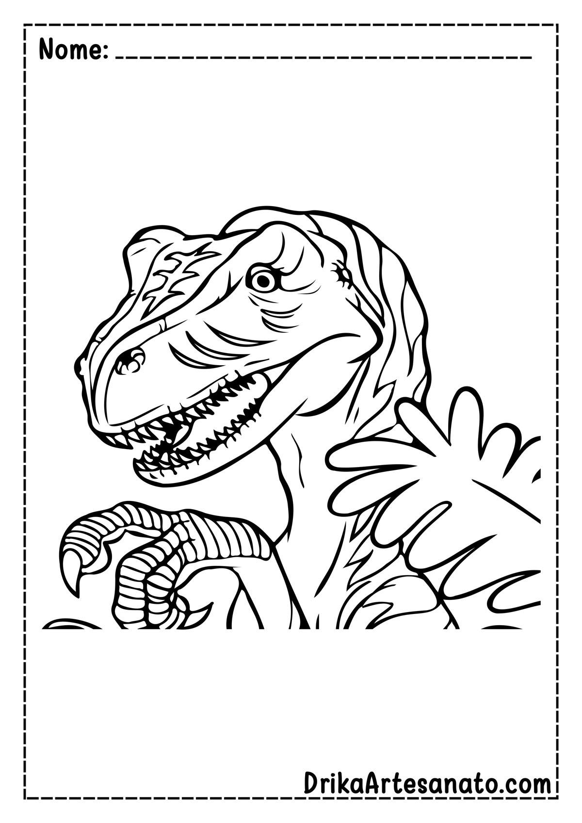 Desenho de Dinossauro de Pintar