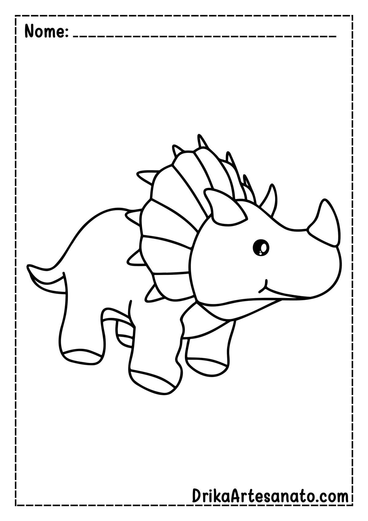 Desenho de Dinossauro Infantil para Colorir