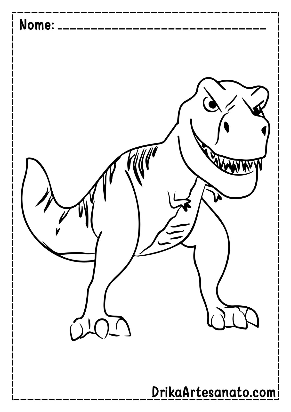 Desenho de Dinossauro Rex para Colorir