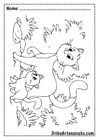 Desenhos de gatos para colorir e imprimir - Artesanato Passo a Passo!