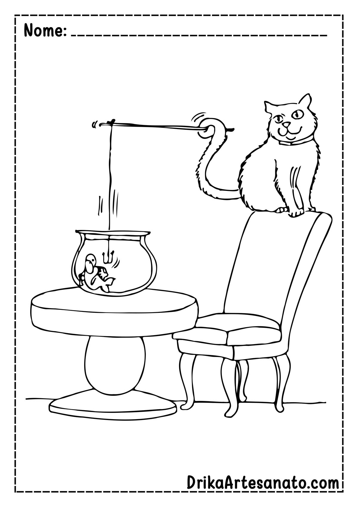 Desenho de Gato para Imprimir