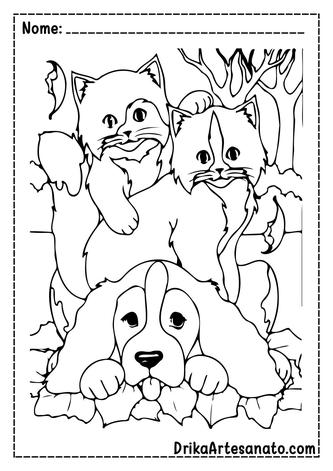 Divirta-se Colorindo com Desenhos Encantadores de Cachorros