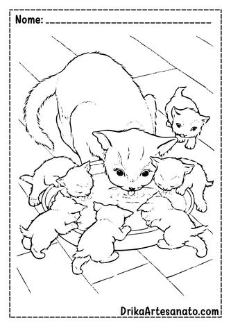 50 Desenhos de Gatos para Colorir Grátis em PDF: Baixe Agora!