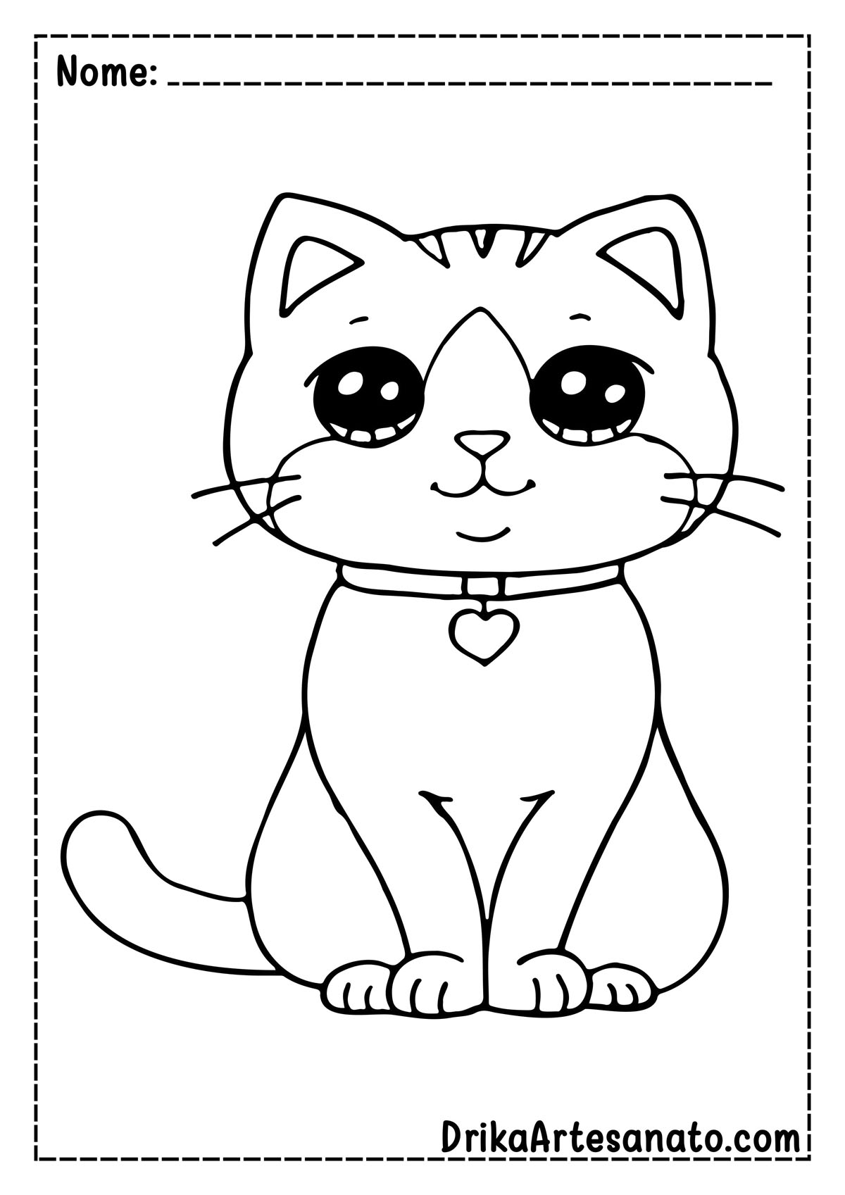 Desenhos de gatos para colorir e imprimir - Artesanato Passo a