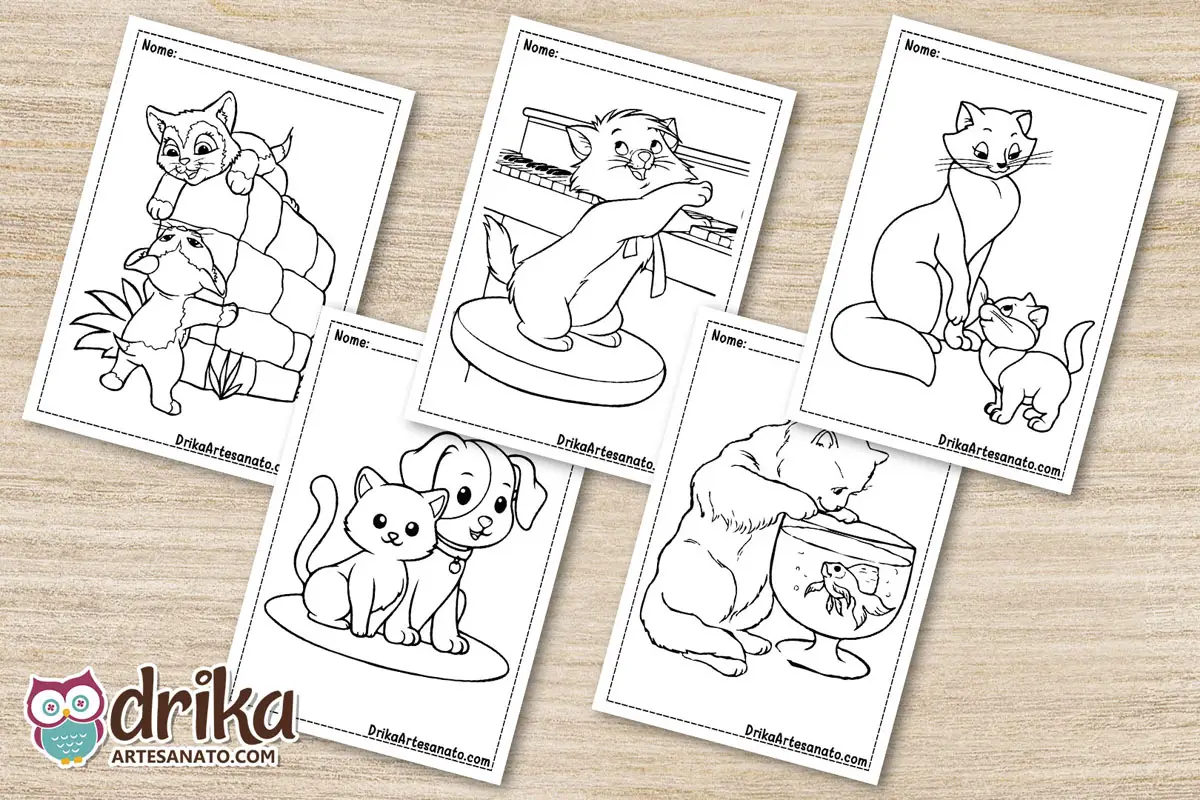 50 Desenhos de Gato para Colorir Grátis em PDF: Baixe Agora!