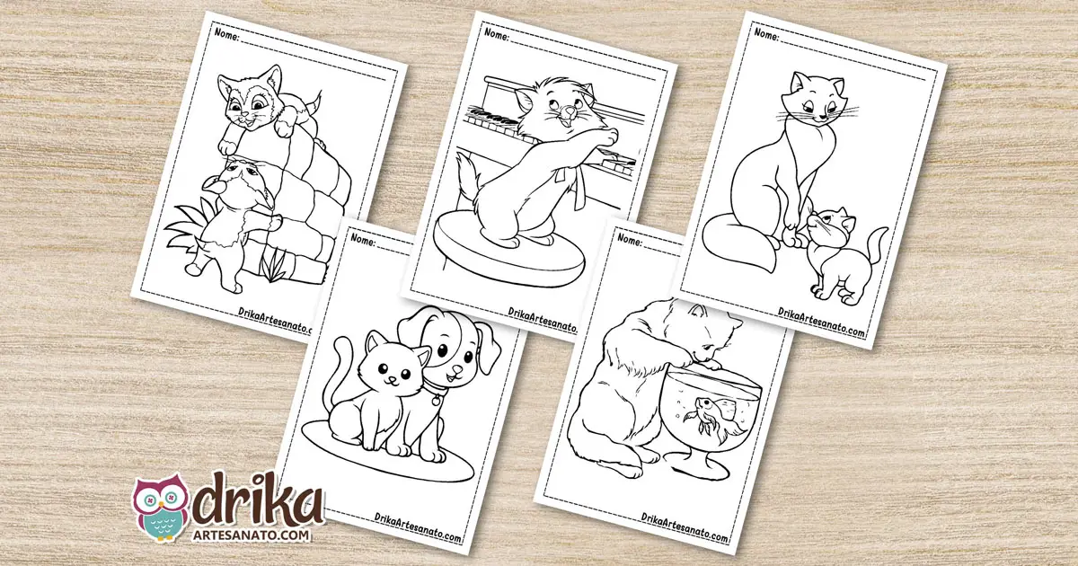 Desenhos para colorir gratuitos de Gatos para crianças - Gatos - Coloring  Pages for Adults