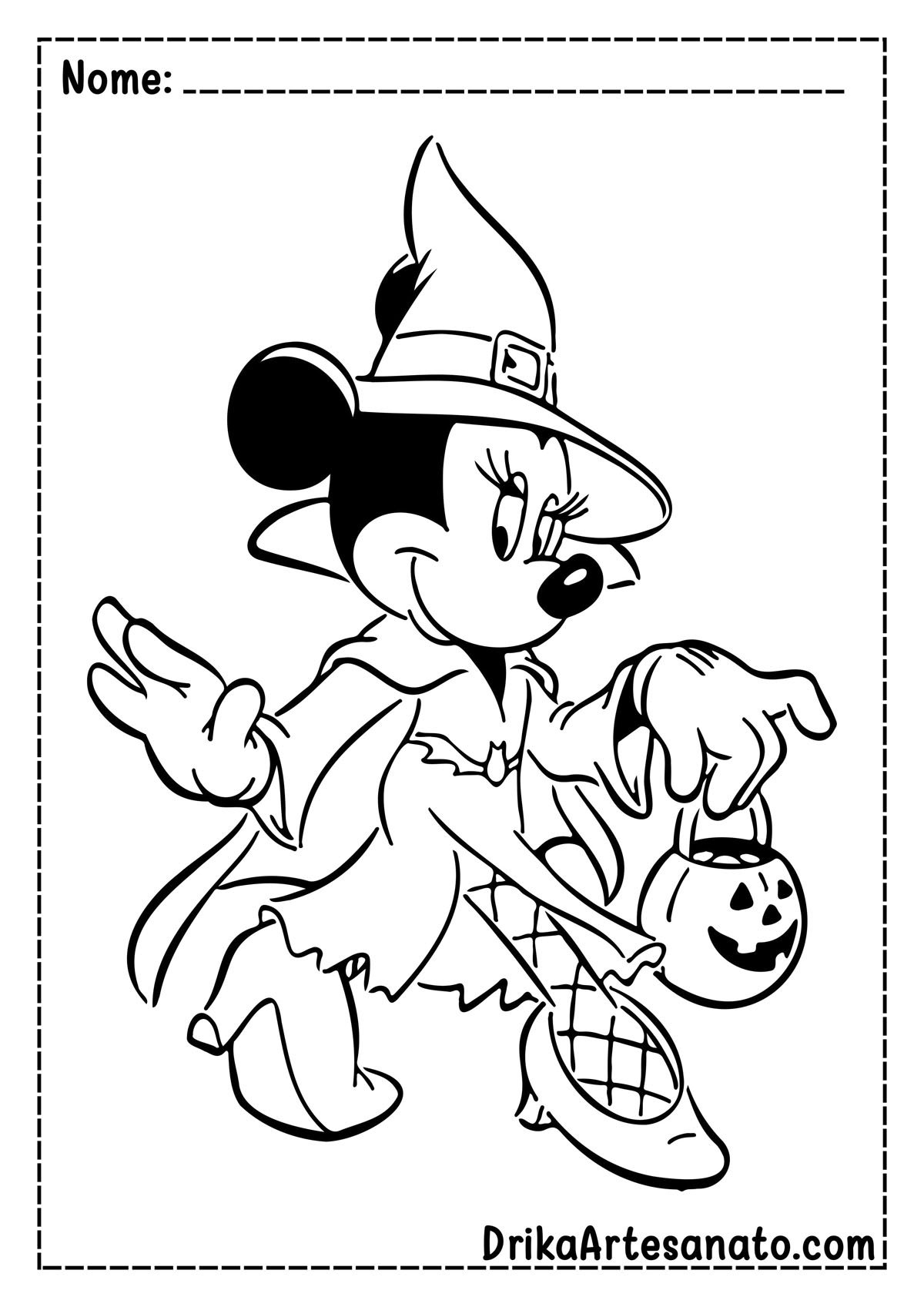 Desenho de Halloween da Disney para Colorir