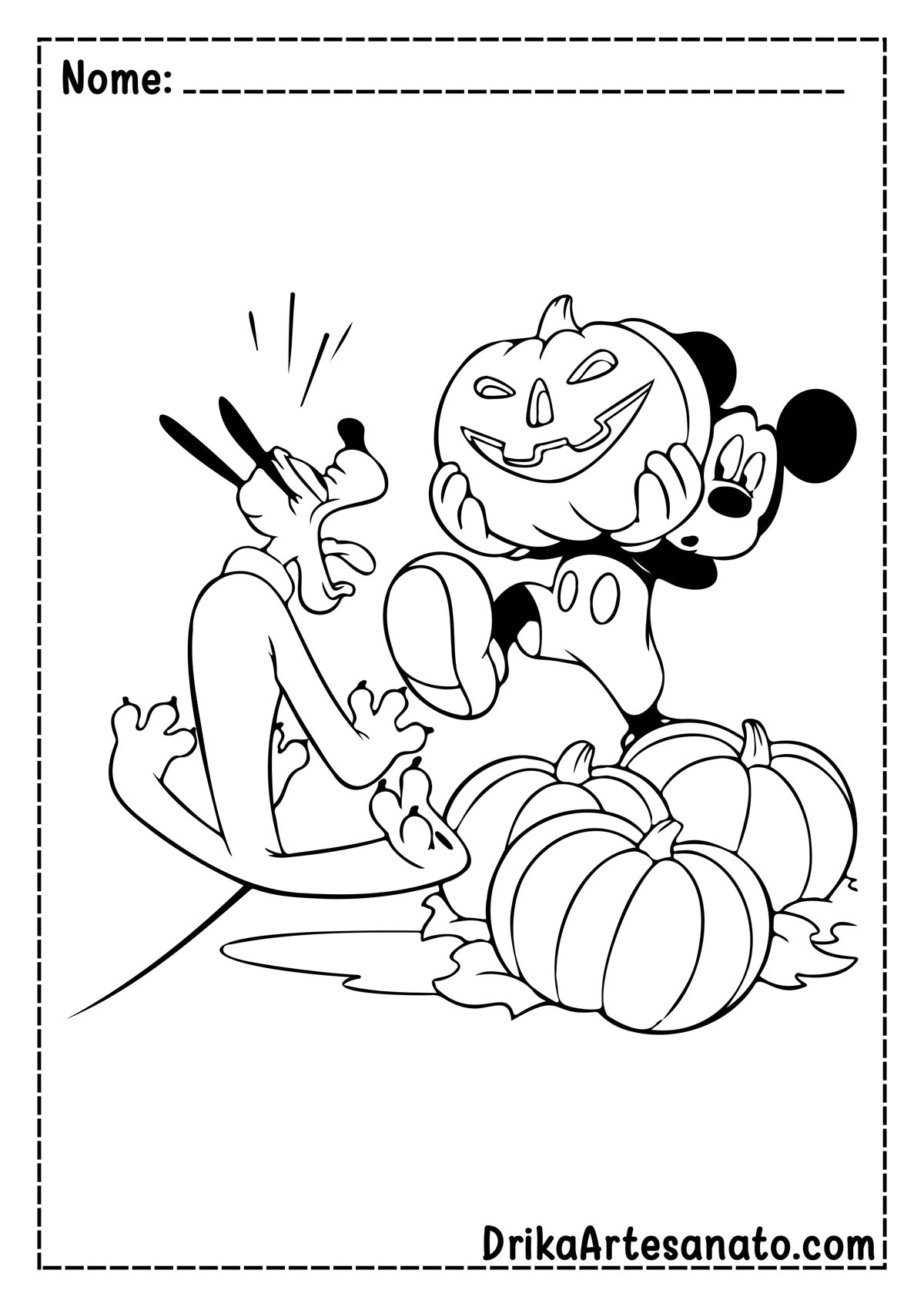 Desenho de Halloween para Colorir e Imprimir