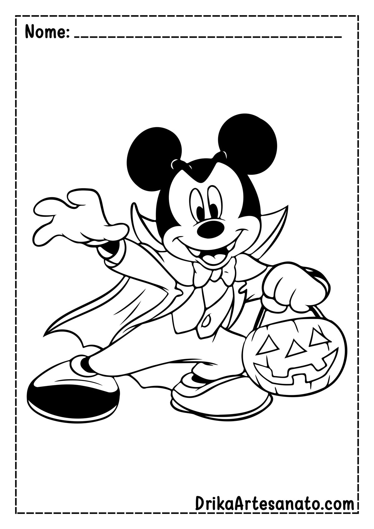 Desenho de Halloween da Disney para Pintar