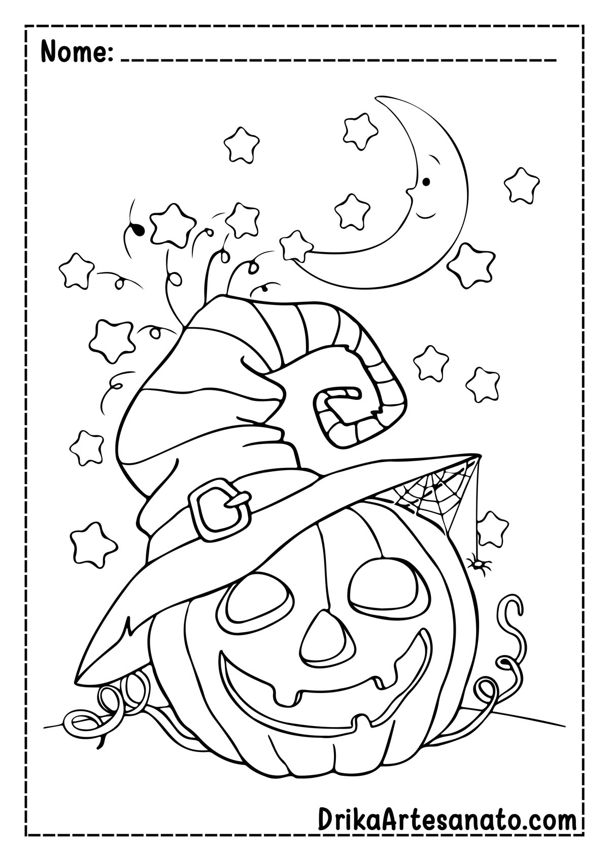 Desenho de Halloween Infantil para Colorir