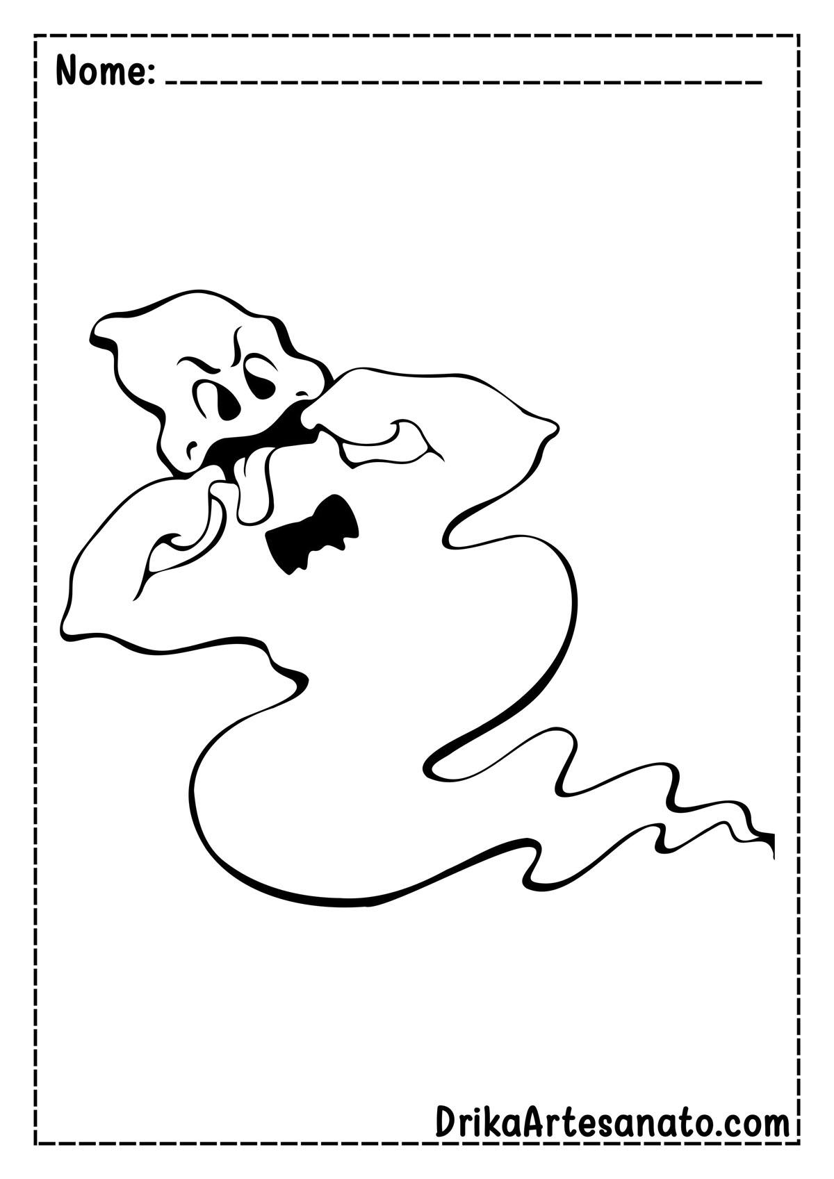 Desenho de Halloween de Fantasma para Colorir