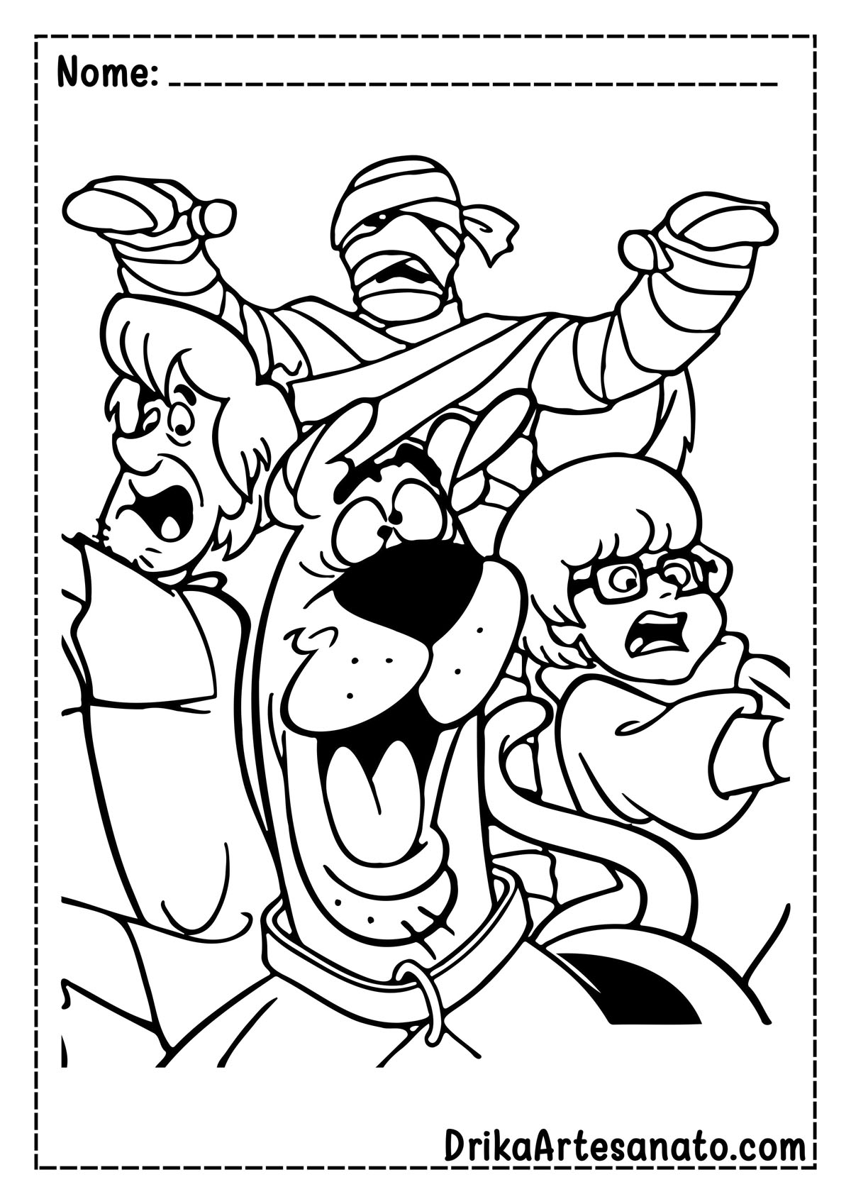 Desenho de Halloween do Scooby-doo para Colorir