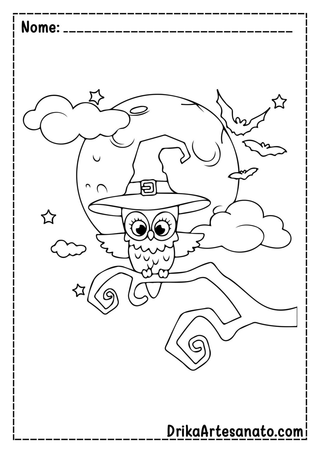 50 Desenhos de Halloween para Colorir Grátis em PDF