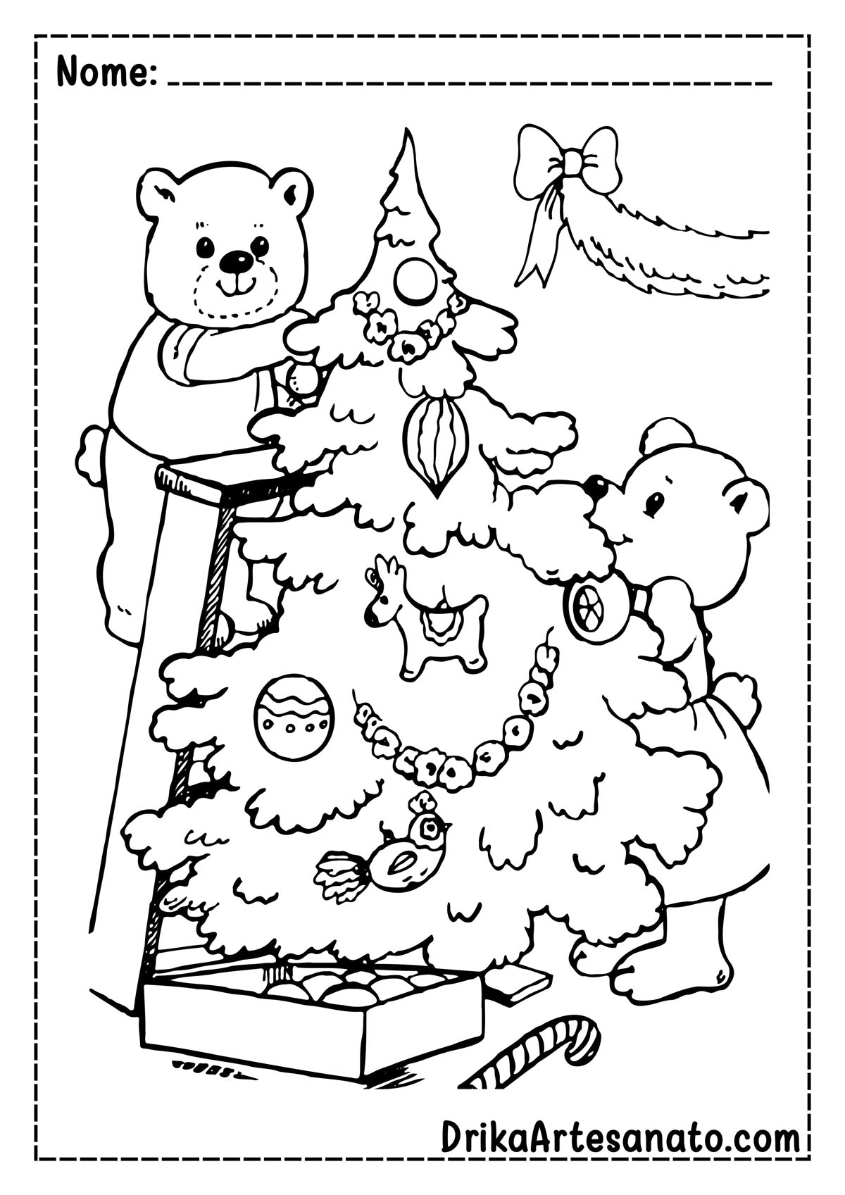Desenho de Natal para Criança Colorir
