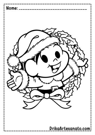 Desenho Infantil de Natal para Imprimir e Colorir