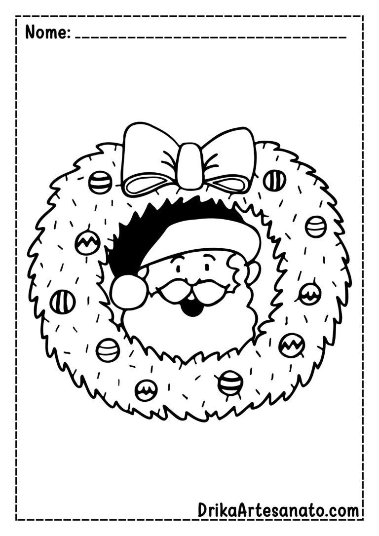50 Desenhos de Papai Noel para Colorir Grátis em PDF