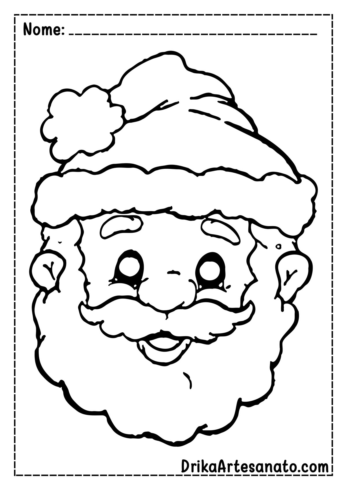 Desenho de Papai Noel para Colorir