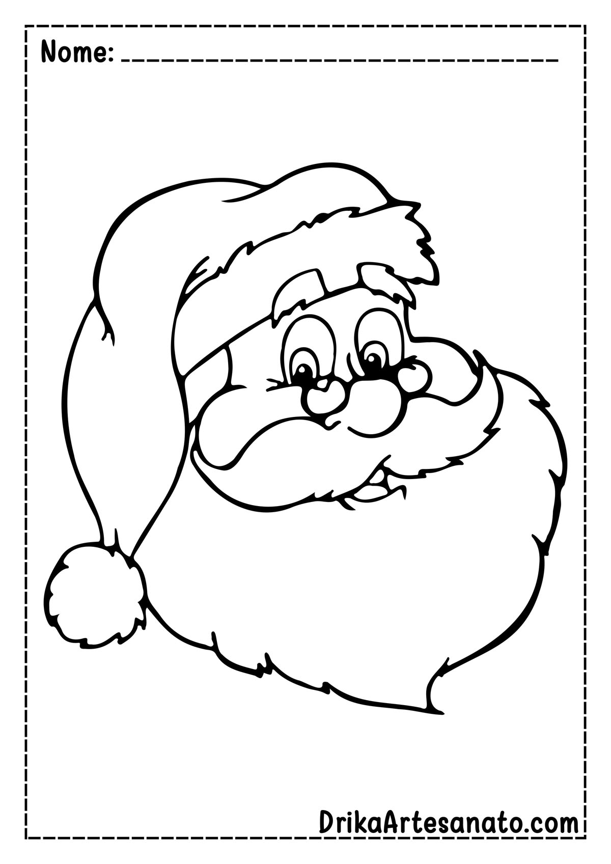 Desenho de Papai Noel para Imprimir