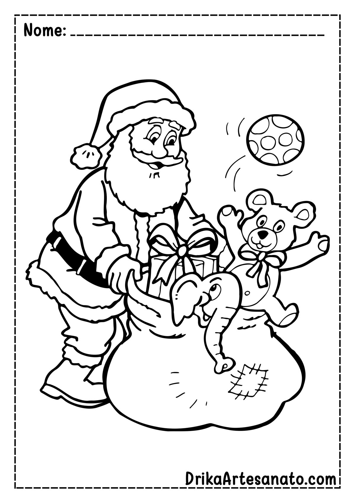 50 Desenhos de Papai Noel para Colorir Grátis em PDF