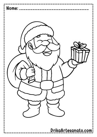 50 Desenhos de Papai Noel para Colorir Grátis em PDF