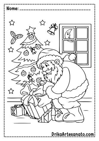 50 Desenhos de Papai Noel para Colorir Grátis em PDF