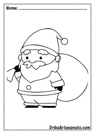 50 Desenhos de Papai Noel para Colorir Grátis em PDF