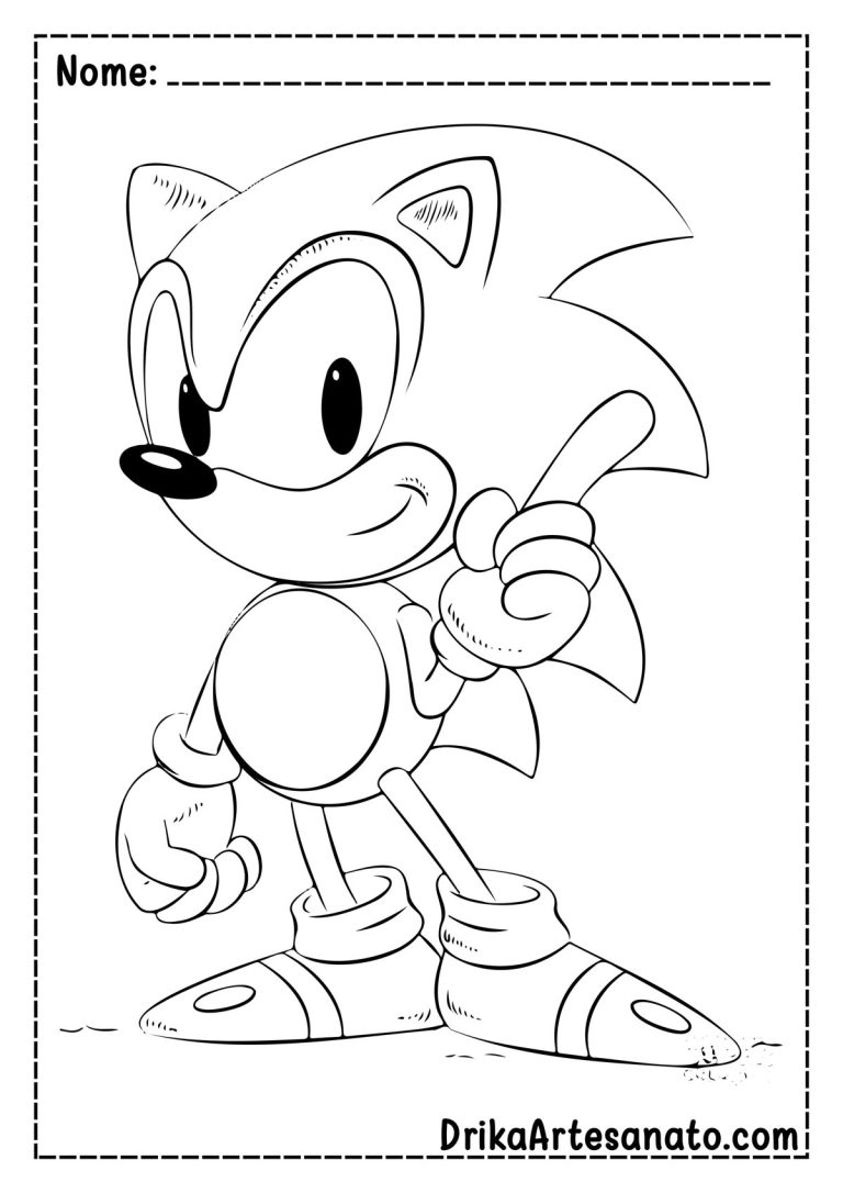 50 Desenhos do Sonic para Colorir Grátis em PDF: Baixe Agora!