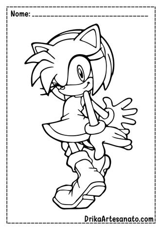 Desenhos de Sonic Incrível 4 para Colorir e Imprimir