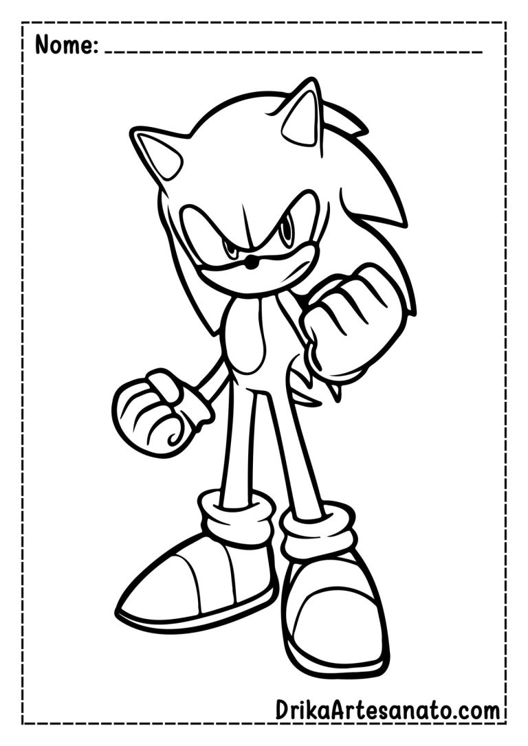 50 Desenhos do Sonic para Colorir Grátis em PDF: Baixe Agora!