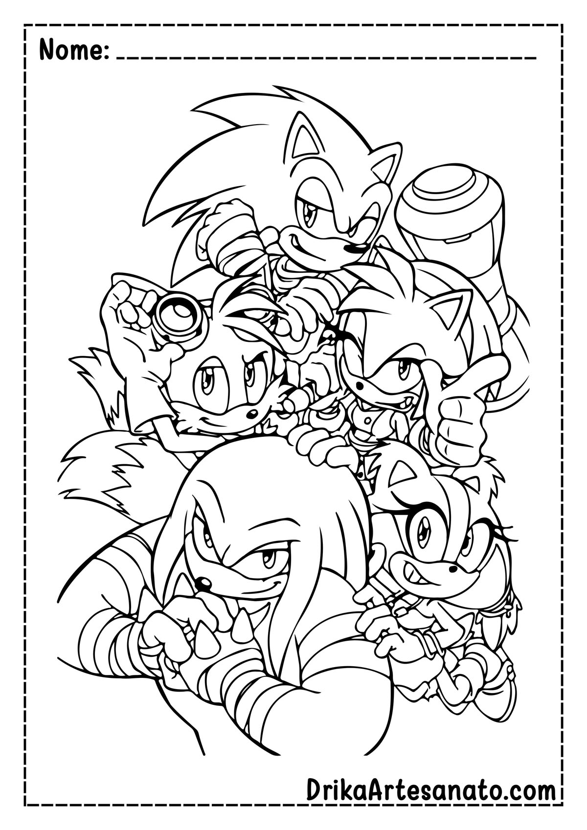 Desenho do Sonic Boom para Colorir