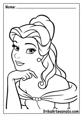 Princesas para colorir - Desenhos Imprimir