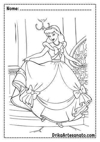 50 DESENHOS PARA COLORIR GRÁTIS E IMPRIMIR!  Cinderella coloring pages,  Disney princess coloring pages, Princess coloring pages