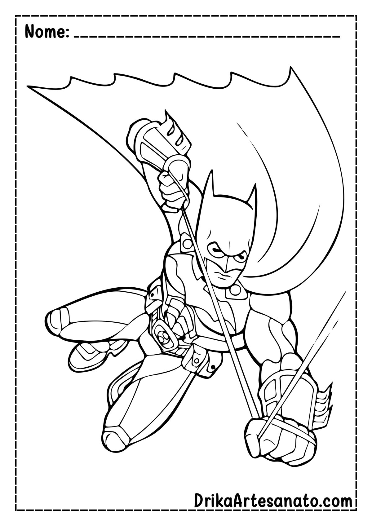 Desenho do Batman para Colorir e Imprimir