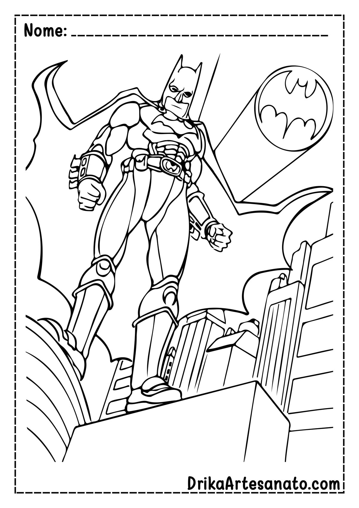Desenho do Batman para Pintar