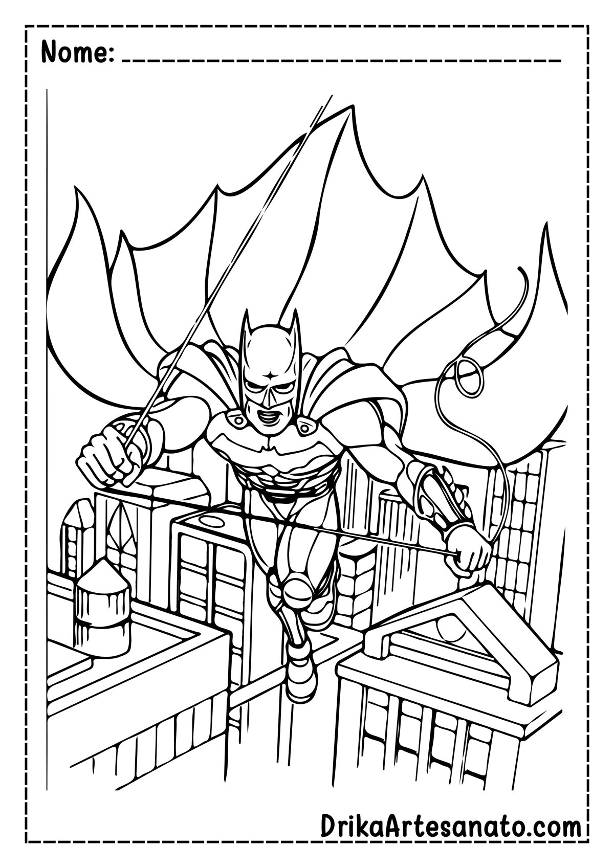 Desenho do Batman para Pintar