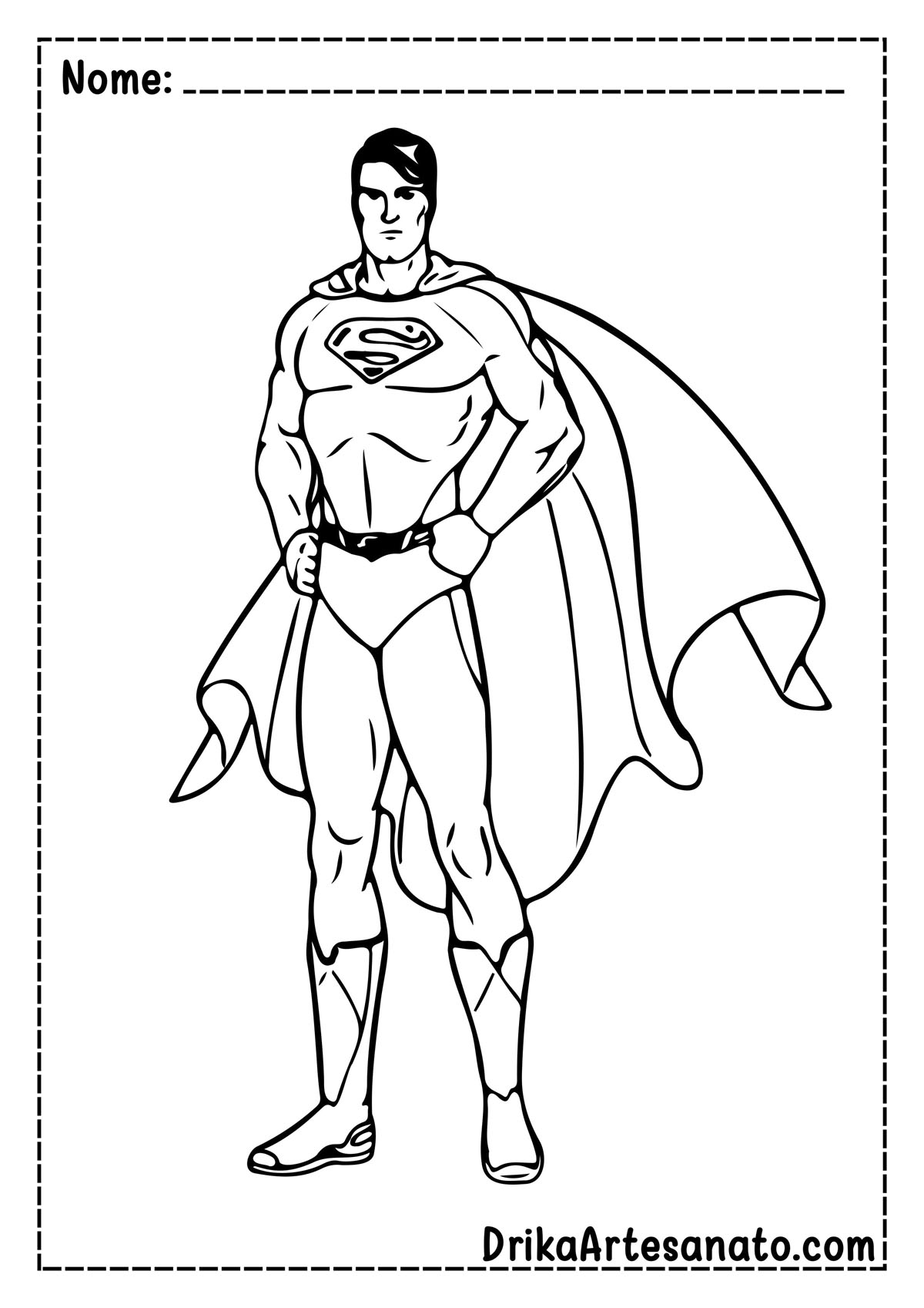 Desenho do Super Homem para Pintar
