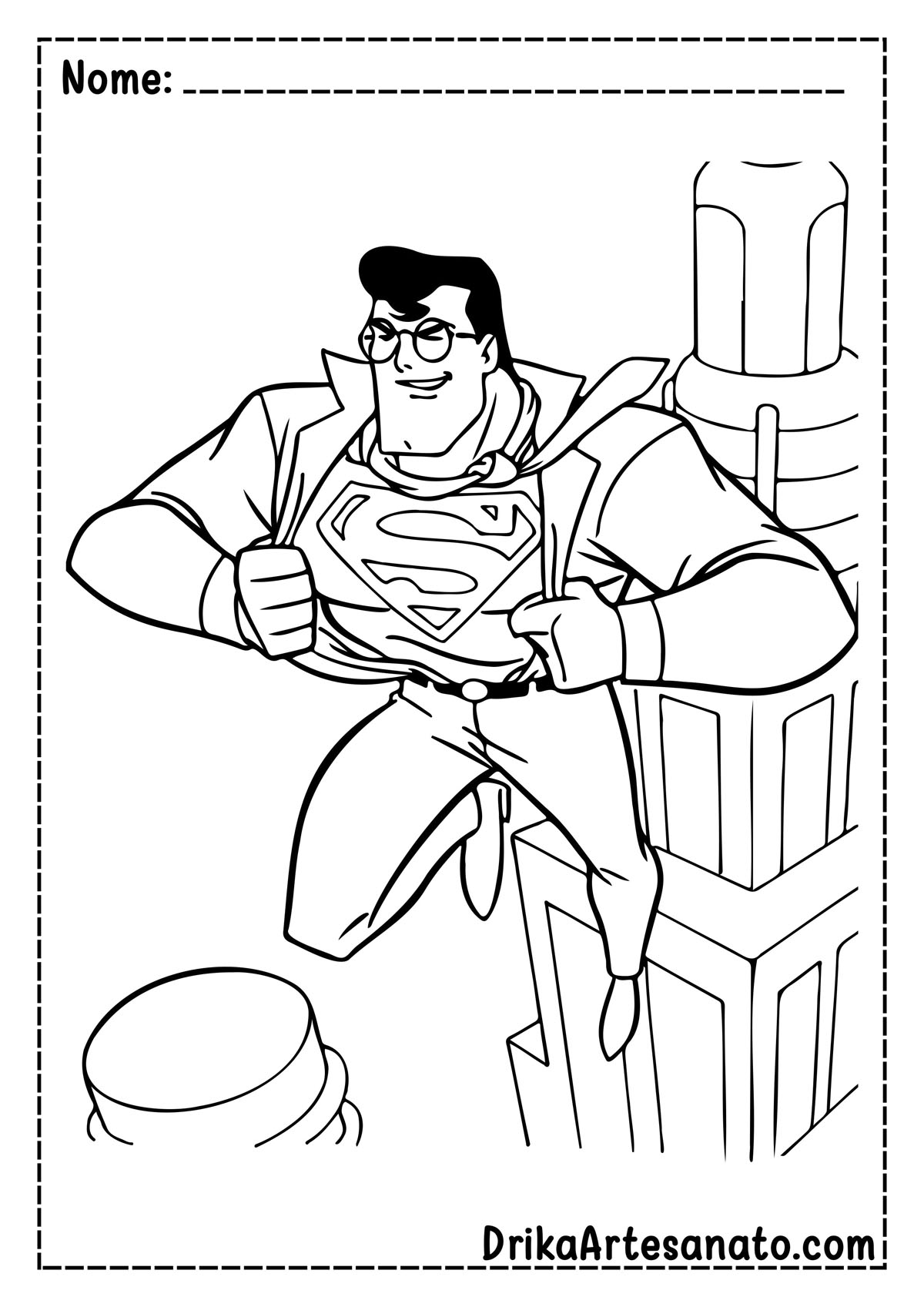 Desenho do Super Homem Infantil para Colorir