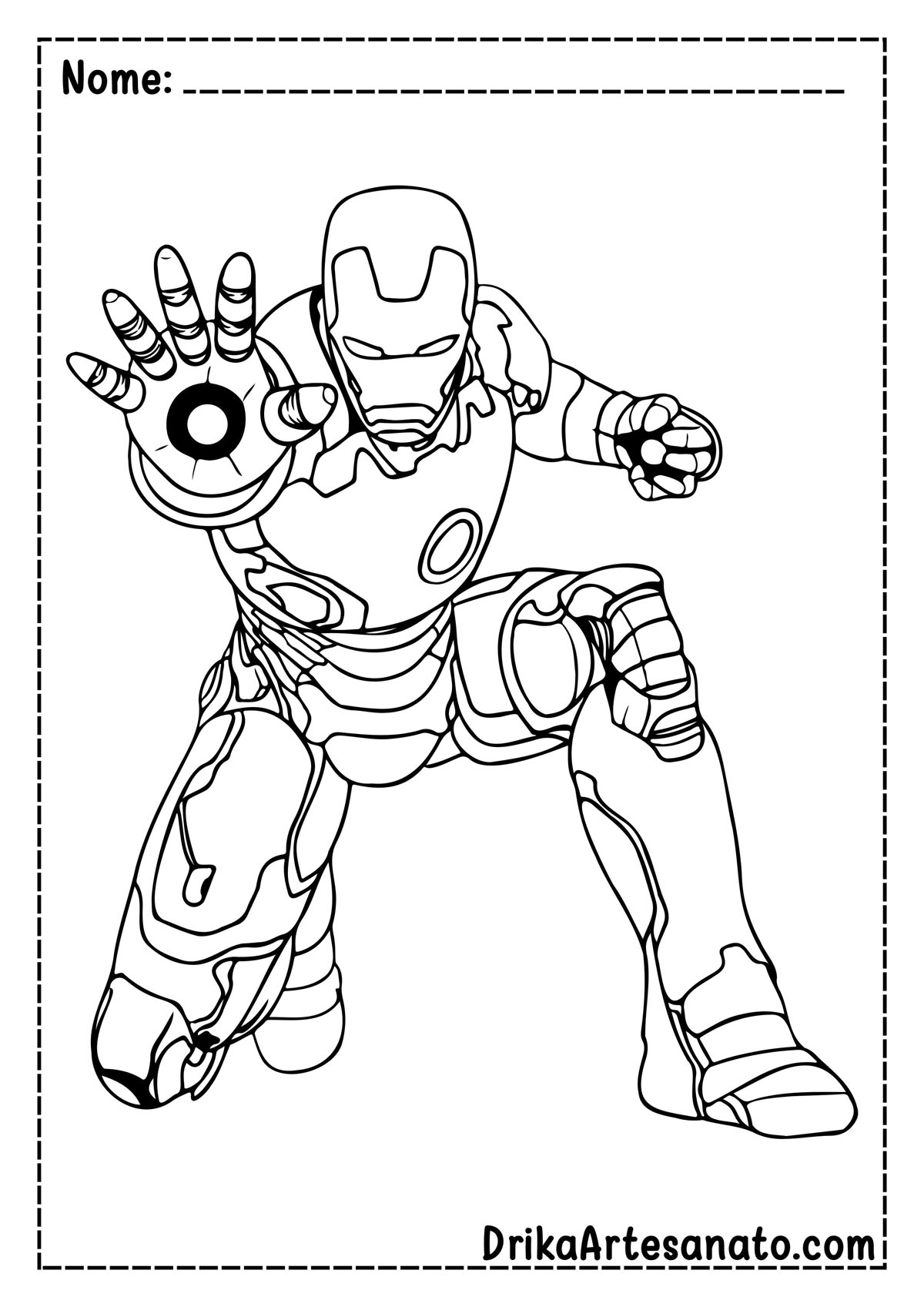 Desenho do Homem de Ferro para Colorir